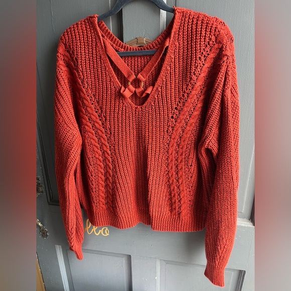 Burnt Orange Knit Sweater, Size 3XL - Picture 2 of 4